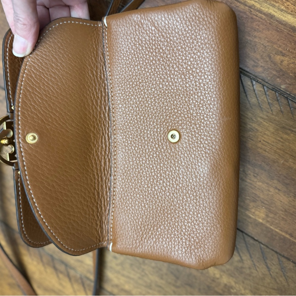 Tory Burch Tan Miller Wallet Crossbody Leather Bag retail $328 - Picture 7 of 9